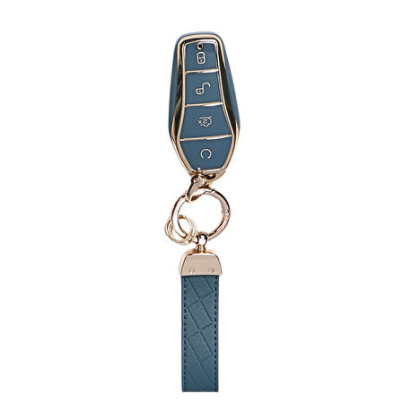 BYD SEAL U/ AWD / ATTO 3/HAN/DOLPHİN Uyumlu Anahtar Kılıfı MAVİ