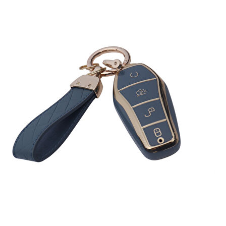 BYD SEAL U/ AWD / ATTO 3/HAN/DOLPHİN Uyumlu Anahtar Kılıfı MAVİ