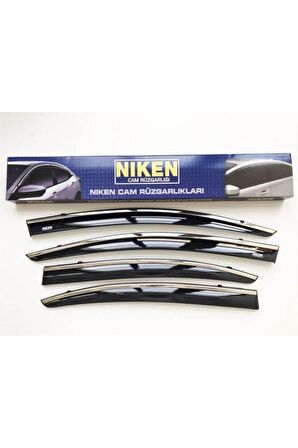 Renault Fluence Kromlu Cam Rüzgarlığı 4'lü Set (2009-2016) Niken