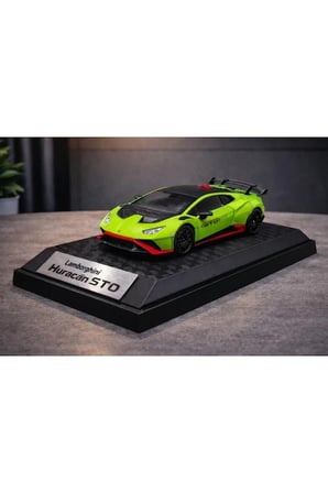 Lamborghini Huracan STO Diecast Model Araba Açılan Kapılar Yeşil 1:32 Lamborghini STO Model Araba
