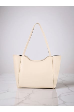 Fularlı(degişkenlik göstermektedir)Fermuarlı Shopper El Ve Omuz Çantası