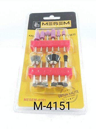 Meşem 4151 Mini Taşlama ve Tel Fırça Seti 12 Parça