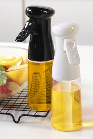 BY NEVSER®  Çok Amaçlı Cam Şişe Püskürtmeli Dağıtıcı Yağdanlık Limonluk Sirke Sosluk Spreyi Siyah