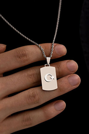 Erkek Çelik Kolye - Ayyıldız Model Erkek Çelik Kolye