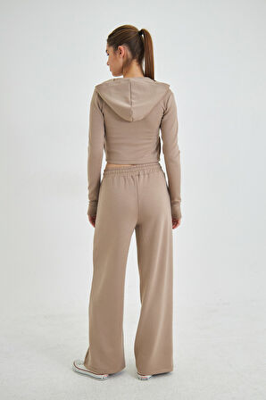 Kadın Geniş Paça Özel Dikim  Modal Kumaş Pantolon