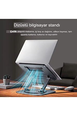 360'Dönen Çelik Tablet Stand Katlanabilir Metal Tablet Tutucu Standı Tablet ve Telefon Tutucu Stant