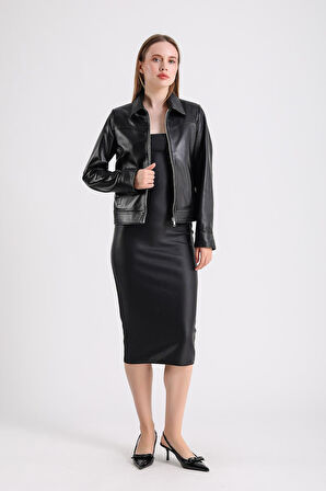 Carole Kadın Deri Ceket