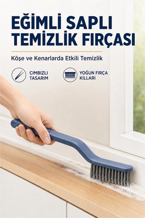 Cımbızlı Çok Amaçlı Temizlik Fırçası - Köşe, Derz ve Dar Alanlarda Pratik Temizlik (1 Adet)