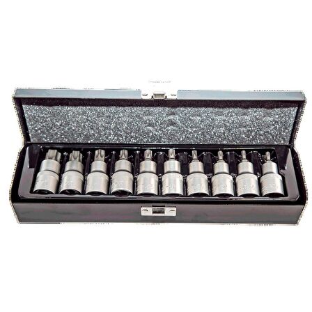 NT Tools NCSET12T 11 Parça 1/2" CR-V Torx Lokma Seti