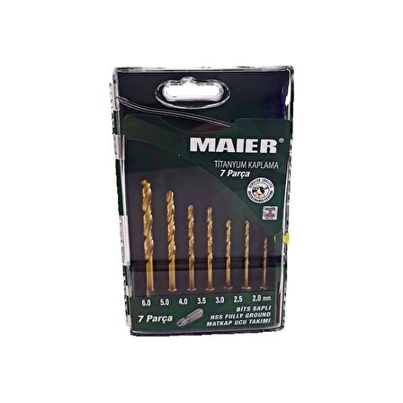 Maier MAMTKB7 7 Parça Bits Saplı Fully Ground Matkap Ucu Takımı