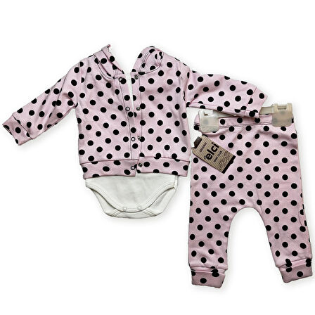 Unisex Bebek Takım 3'lü Set: MCELCI %100 Pamuk Organik Bebek Giyim