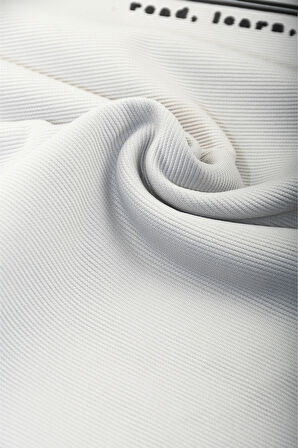 DeepSEA Erkek Gri Fitilli Şardonlu Sweatshirt - Pamuklu, Likralı, Rahat Kalıp Sweatshirt 2601510