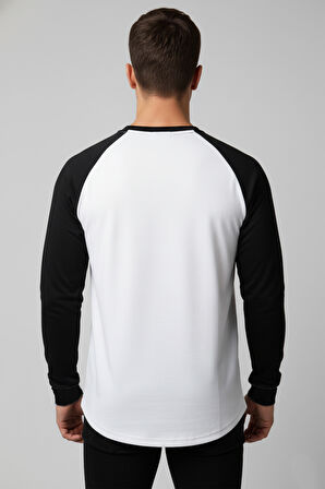 DeepSEA Erkek Gri Fitilli Şardonlu Sweatshirt - Pamuklu, Likralı, Rahat Kalıp Sweatshirt 2601510