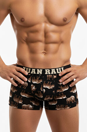 DeepSEA Erkek Çok Renkli 3’lü Desenli Boxer Seti – Kamuflaj ve Kuru Kafa Baskılı Pamuklu Likralı Rahat Boxer 2603106