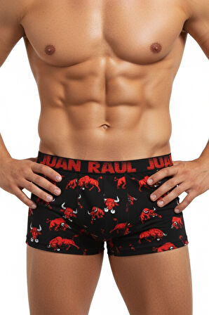 DeepSEA Siyah 3’lü Desenli Boxer Seti – %95 Pamuk Likralı Boxer 2603107