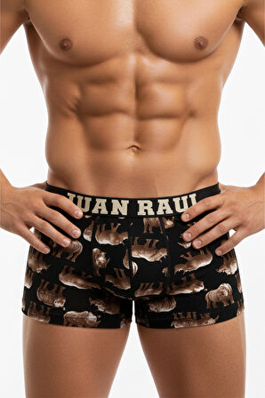DeepSEA Siyah 3’lü Desenli Boxer Seti – %95 Pamuk Likralı Boxer 2603107