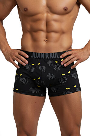 DeepSEA Siyah 3’lü Desenli Boxer Seti – %95 Pamuk Likralı Boxer 2603107