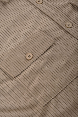 DeepSEA Vizon Cepli Likralı Kadife Kumaş Rahat Kesim Erkek Gömlek – Yumuşak Dokulu, Şık Tasarım Gömlek 2600759