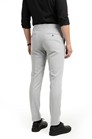 DeepSEA Erkek Gri Likralı İtalyan Kesim Pileli Kemer Tokalı Şık Kumaş Pantolon 2601020
