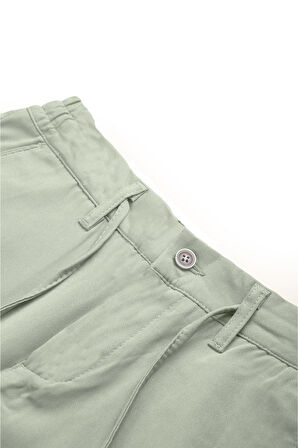 DeepSEA Erkek Açık Yeşil Esnek Kumaş Slim Fit Beli Lastikli Günlük Spor Pantolon 2601070