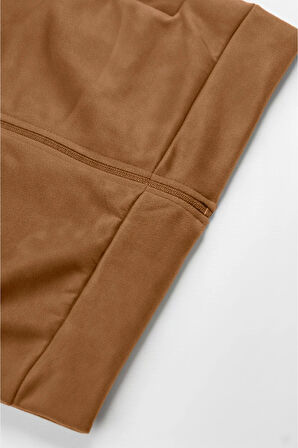 DeepSEA Erkek Kahve Dar Kesim Likralı Fermuarlı Süet Ceket – Mevsimlik İnce Premium Mont 2504334