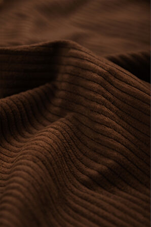 DeepSEA Erkek Kiremit Kadife Fitilli Rahat Kesim Gömlek Yumuşak Dokulu Likralı Kadife Gömlek 2600758