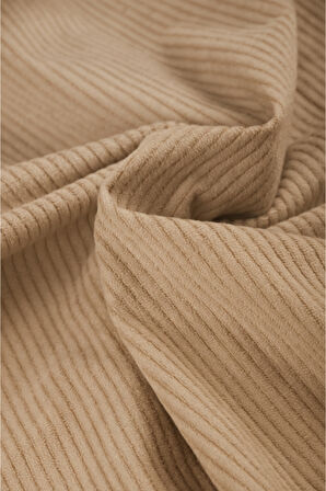 DeepSEA Erkek Camel Kadife Fitilli Rahat Kesim Gömlek Yumuşak Dokulu Likralı Kadife Gömlek 2600758