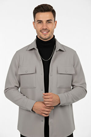 DeepSEA Erkek Koyu Gri Premium Kaşe Ceket – Şık, Modern ve Sıcak Tutan Tasarım Ceket Mont 2500559