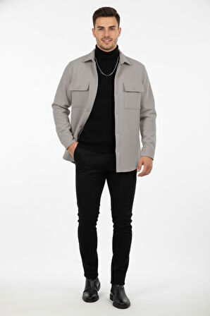 DeepSEA Erkek Koyu Gri Premium Kaşe Ceket – Şık, Modern ve Sıcak Tutan Tasarım Ceket Mont 2500559