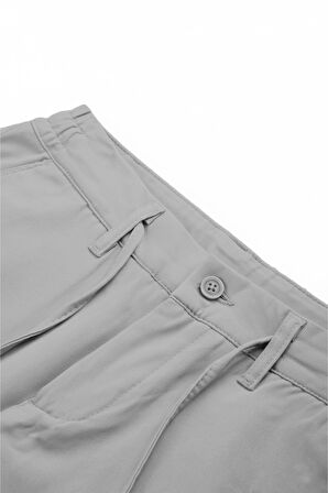 DeepSEA Erkek Gri Esnek Kumaş Slim Fit Beli Lastikli Günlük Spor Pantolon 2601070