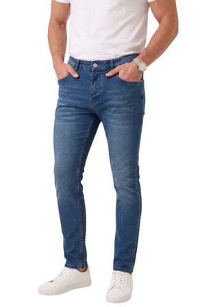 DeepSEA Erkek Slim Fit Dar Kesim Likralı Lacivert Kot Pantolon – Dar Paça İnce Esnek Jean 2608306