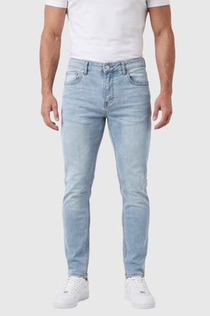 DeepSEA Erkek Slim Fit Dar Kesim Likralı Buz Mavisi Kot Pantolon – Dar Paça İnce Esnek Jean 2608306