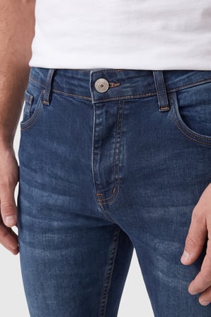 DeepSEA Erkek Slim Fit Dar Kesim Likralı Koyu Lacivert Kot Pantolon – Dar Paça İnce Esnek Jean 2608306