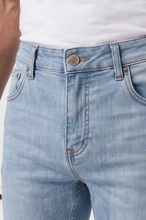 DeepSEA Erkek Slim Fit Dar Kesim Likralı Açık Mavi Kot Pantolon – Dar Paça İnce Esnek Jean 2608306