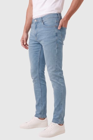 DeepSEA Erkek Slim Fit Dar Kesim Likralı Mavi Kot Pantolon – Dar Paça Pamuklu Esnek Jean 2608304