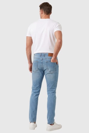 DeepSEA Erkek Slim Fit Dar Kesim Likralı Mavi Kot Pantolon – Dar Paça Pamuklu Esnek Jean 2608304