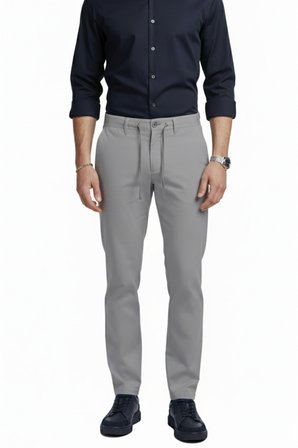 DeepSEA Erkek Koyu Gri Esnek Kumaş Slim Fit Beli Lastikli Günlük Spor Pantolon 2601070