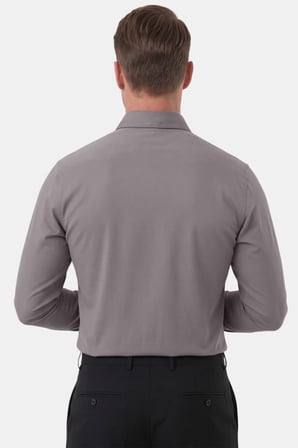 DeepSEA Füme Slim Fit Kolay Ütülenebilir Açık Dik Yaka Likralı Erkek Gömlek 2602615