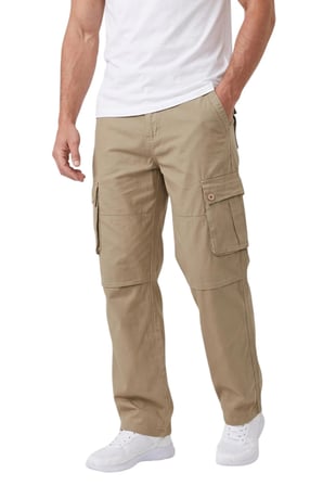 DeepSEA Erkek Relaxed Fit Bol Kesim Likralı Mint Yeşili Outdoor Kargo Pantolon – Çok Cepli Geniş Paça 1705421