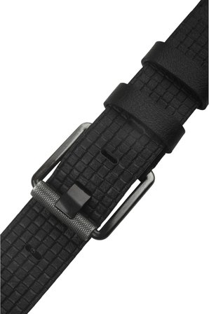 DeepSEA Siyah %100 Hakiki Deri Erkek Spor Kemer – Kare Desenli Kolay Kısaltılabilir Kot Pantolon Kemeri 2602681