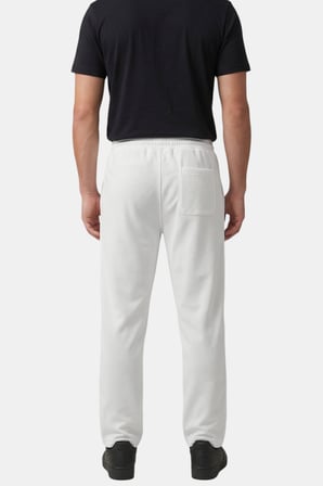 DeepSEA Beyaz Baggy Style Likralı Lastikli İpli Erkek Spor Pantolon 2600262