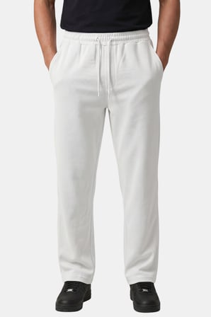 DeepSEA Beyaz Baggy Style Likralı Lastikli İpli Erkek Spor Pantolon 2600262