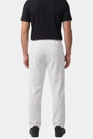 DeepSEA Beyaz Baggy Style Likralı Lastikli İpli Erkek Spor Pantolon 2600262