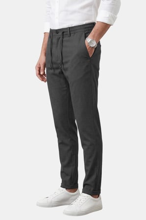 DeepSEA Füme İtalyan Kesim Slim Fit Likralı Duble Paça Erkek Spor Pantolon 2602050