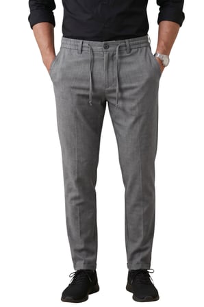 DeepSEA Antrasit İtalyan Kesim Slim Fit Likralı Duble Paça Erkek Spor Pantolon 2602050