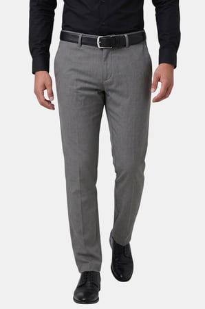 DeepSEA Antrasit Slim Fit Likralı Pamuklu İtalyan Kesim Erkek Spor Klasik Pantolon 2601744