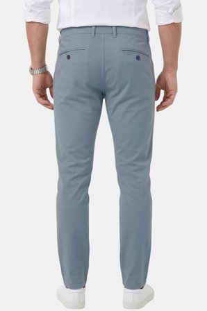 DeepSEA Erkek Mavi Slim Fit Pamuklu Likralı Chino Spor Pantolon 2601745