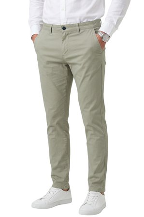 DeepSEA Erkek Yeşil Slim Fit Pamuklu Likralı Chino Spor Pantolon 2601745