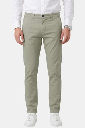 DeepSEA Erkek Yeşil Slim Fit Pamuklu Likralı Chino Spor Pantolon 2601745