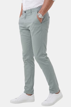 DeepSEA Erkek Açık Yeşil Slim Fit Pamuklu Likralı Chino Spor Pantolon 2601745